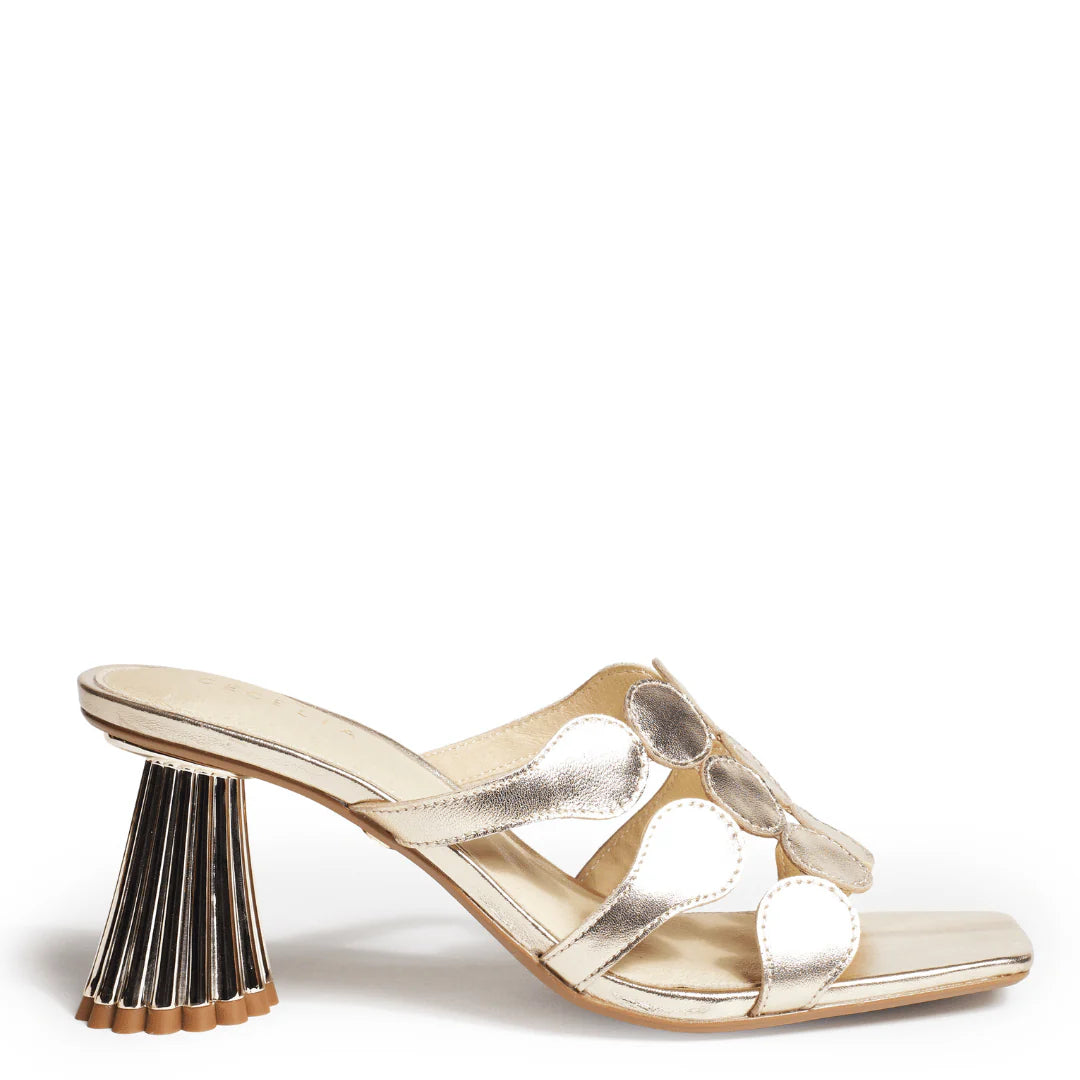 Cecelia NY Jessica Heel Sandal -Soft Gold