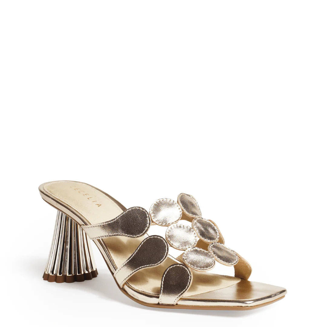 Cecelia NY Jessica Heel Sandal -Soft Gold