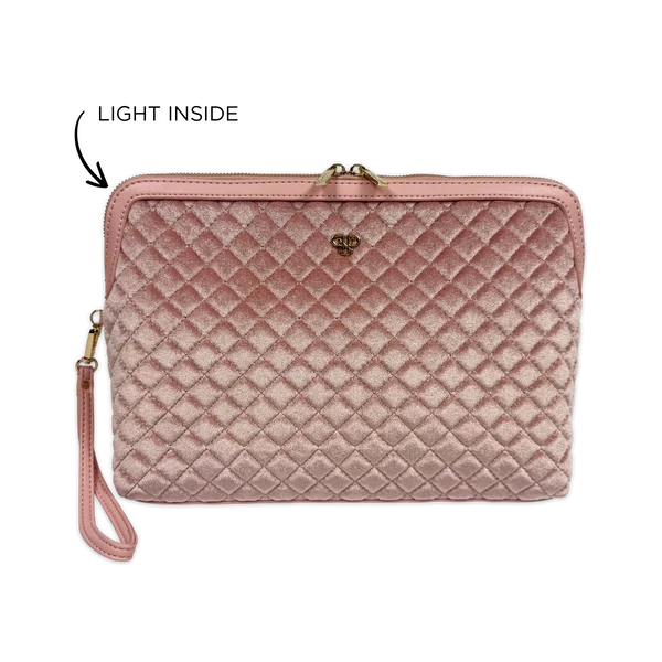 PurseN Litt Makeup Case -Blush Velvet