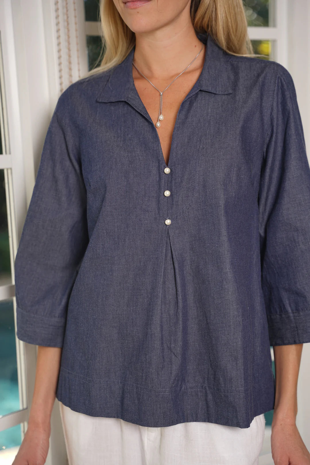 Just Darviny Margaux Top -Denim