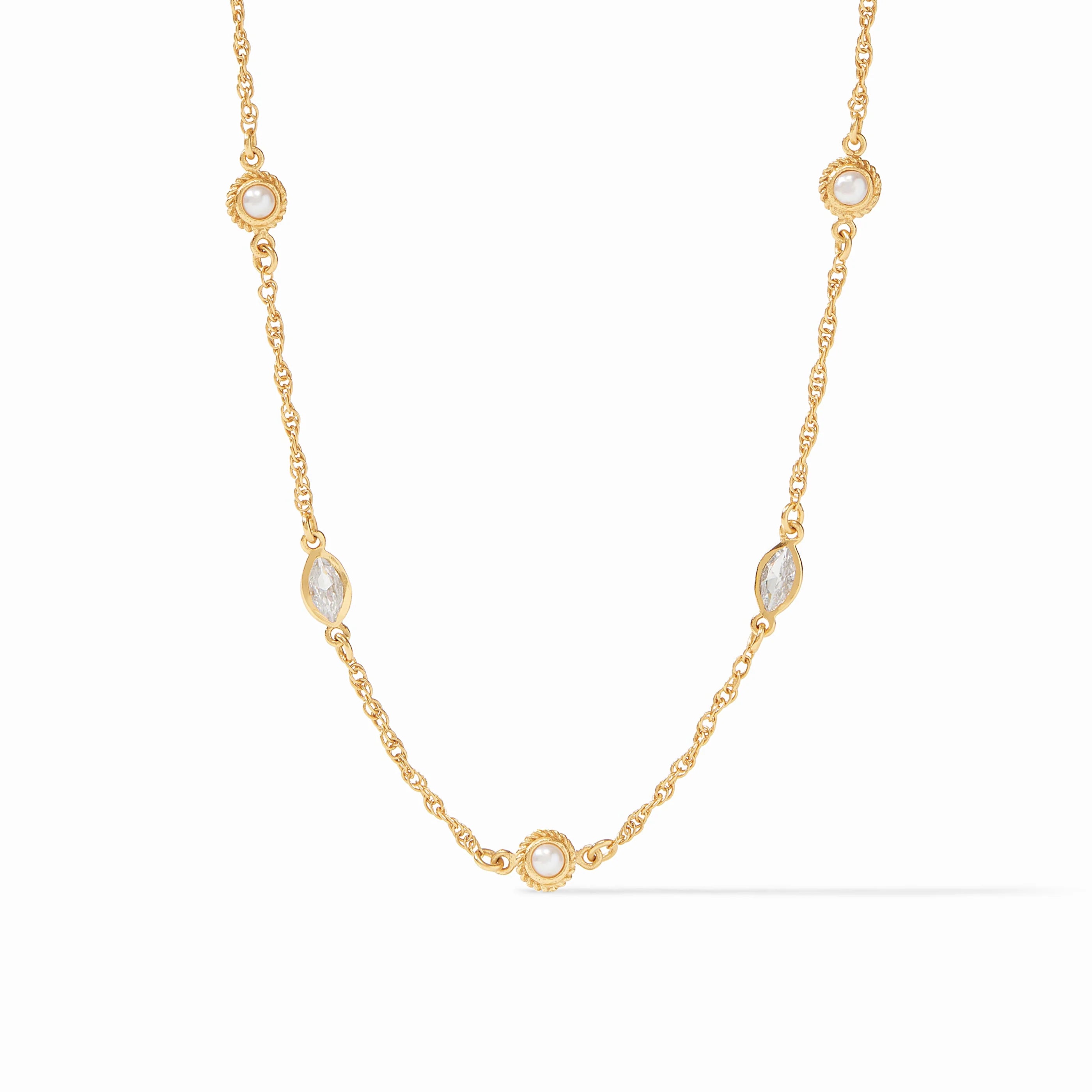 Monaco Delicate Station Necklace -Gold