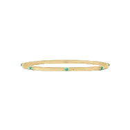 Julie Vos Crescent Stone Bangle -Gold/Turquoise Blue (M)