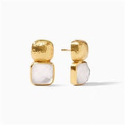 Julie Vos Catalina Earring -Gold/Iridescent Clear Crystal