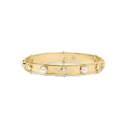 Julie Vos Tribeca Bangle -Gold/Pearl (M)