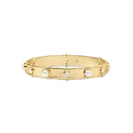 Julie Vos Tribeca Bangle -Gold/Pearl (M)