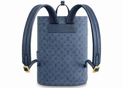 Louie Vuitton Chalk Backpack - Blue Monogram Denim