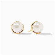 Julie Vos Penelope Stud Earring -Gold/Pearl (M)