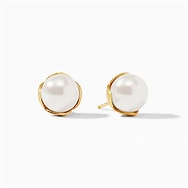 Julie Vos Penelope Stud Earring -Gold/Pearl (M)