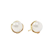 Julie Vos Penelope Stud Earring -Gold/Pearl (L)