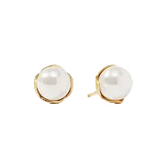 Julie Vos Penelope Stud Earring -Gold/Pearl (L)