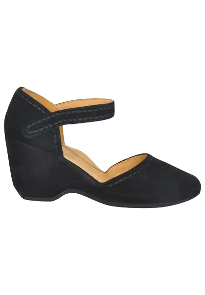 L'Amour Des Pieds Orva Kidsuede Ankle Strap Pumps -Black
