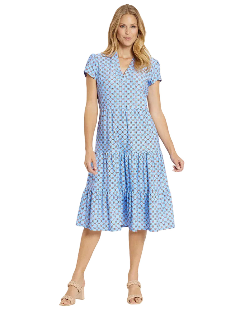 Jude Connally Libby Dress -Circle Geo Bluebell