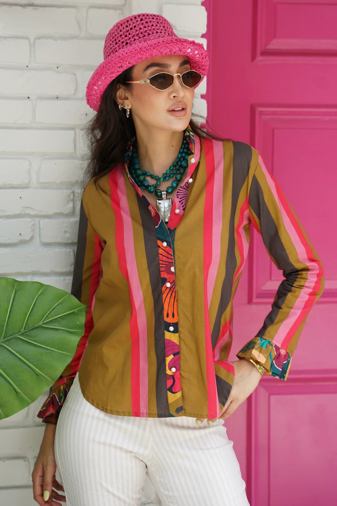 Just Darviny Paris Shirt-Ember Stripe