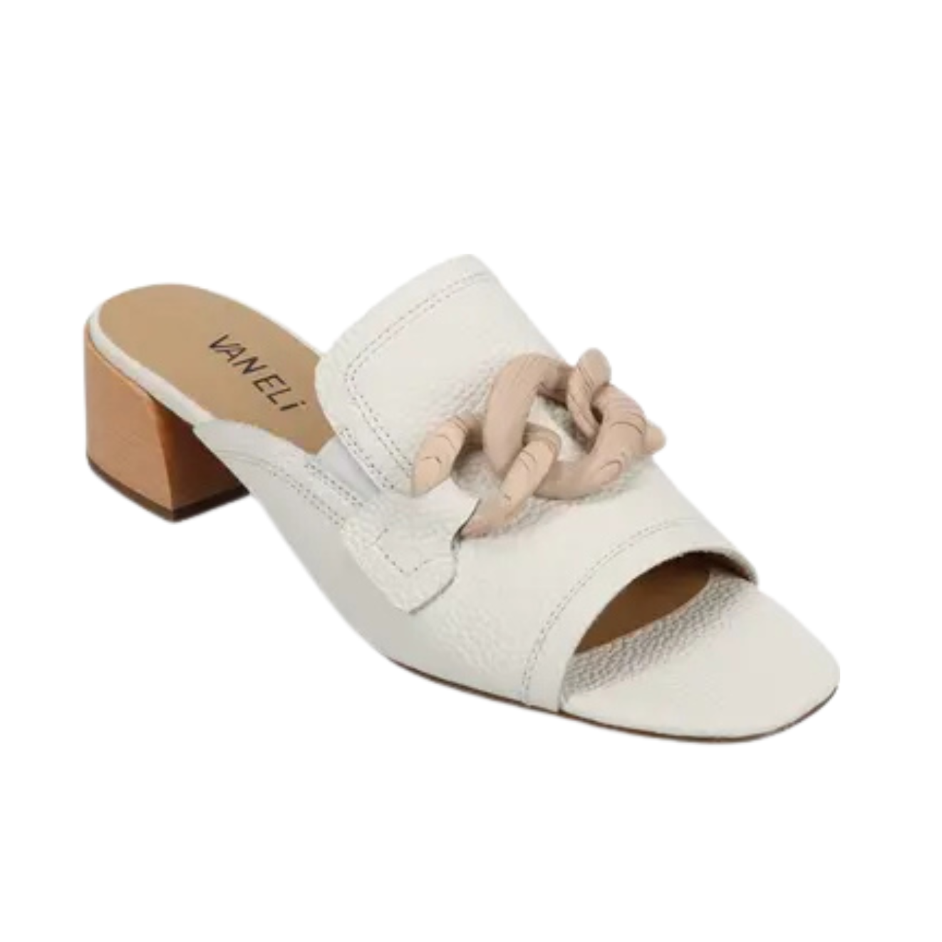Vaneli Cannia Block Heel Sandal -White