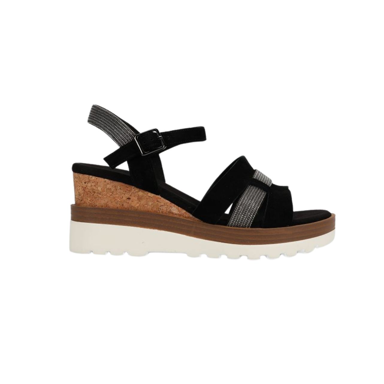Vaneli Caitlin Wedge Sandal -Black