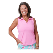 Clare Sleeveless Polo Top