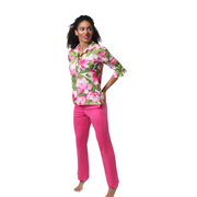Mira Flounce Sleeve Polo Top