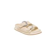 Shauny Crystal Double-Buckle Sandal