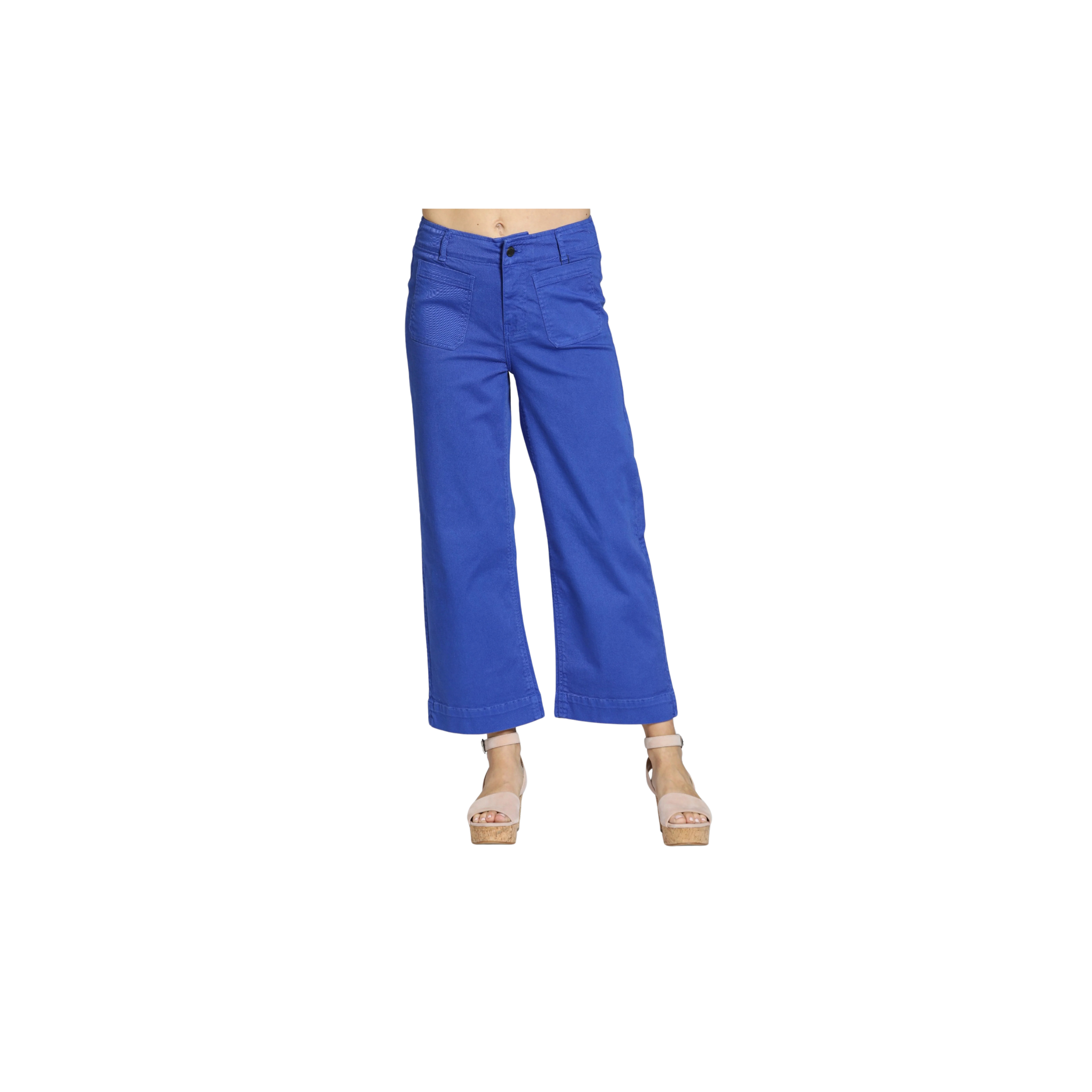 APNY Cropped Wide Leg Pant w/ Patch Pockets