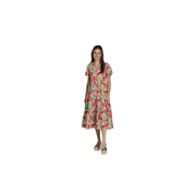 APNY Tiered Puff Sleeve Shirt Dress