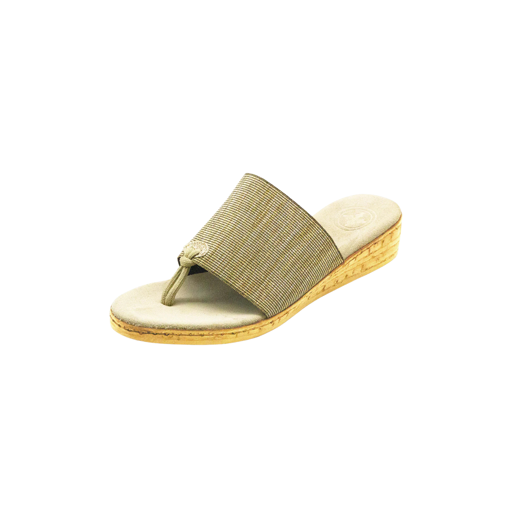 IOP Slide Sandal-Beige Metallic