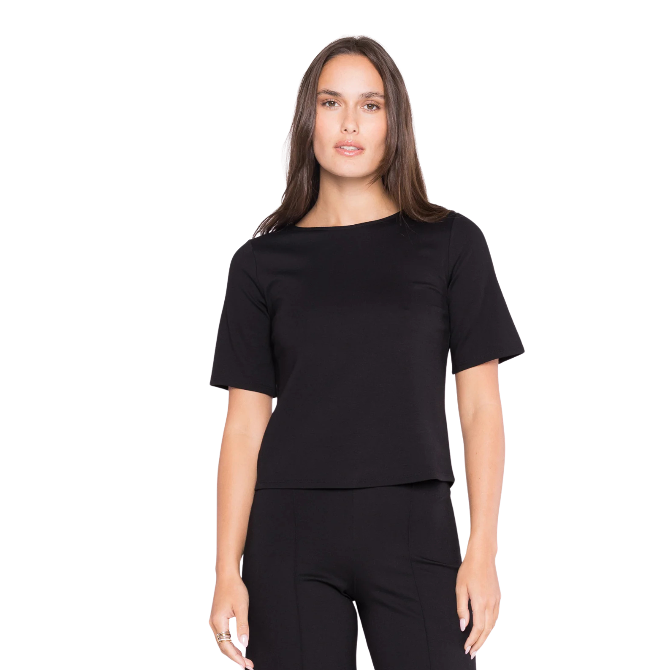 Ripley Rader Ponte Knit Short Sleeve Top