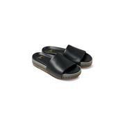 Pelican Textile Leather Platform Sandal -Black
