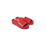 Pelican Leather Platform Sandal -Lipstick