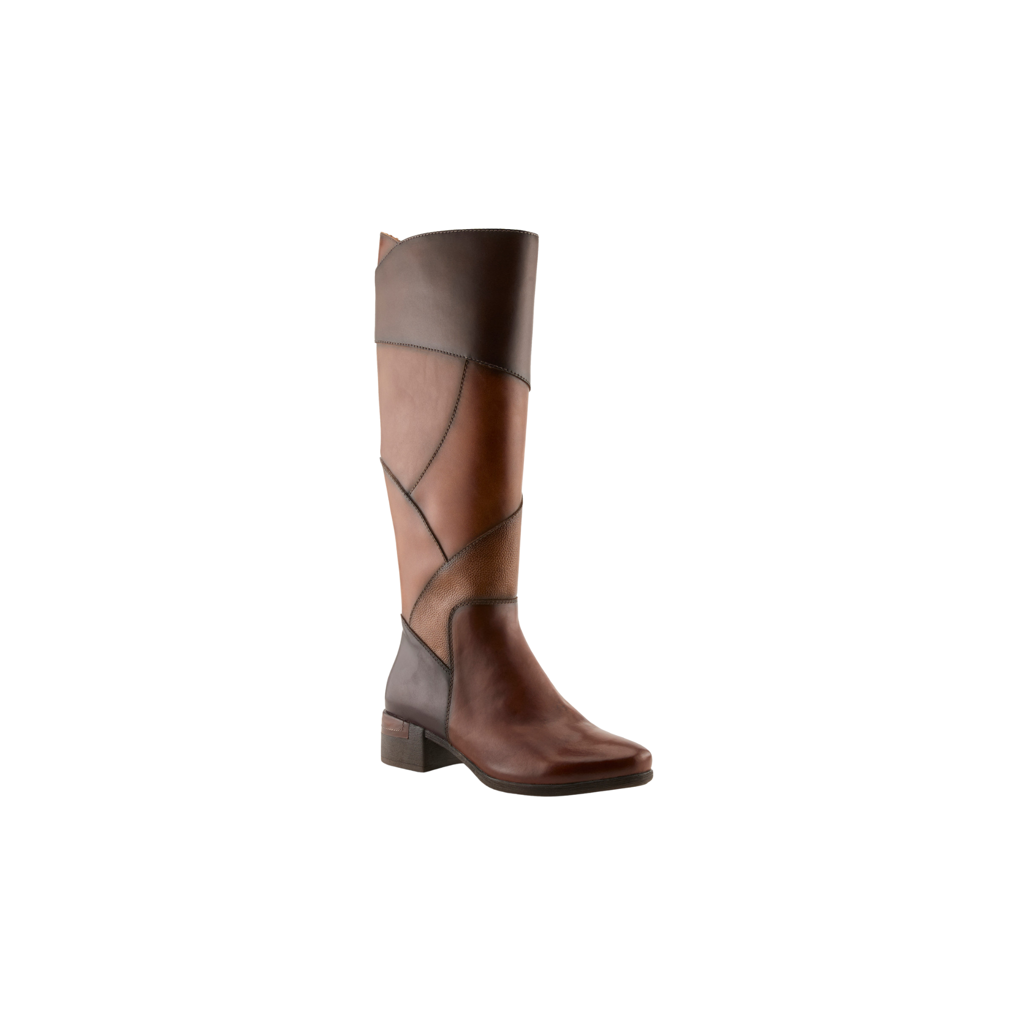 Patchwork Boot -Brown Multi