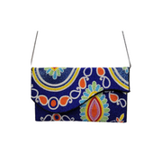 A Beaded Clutch-Blue Paisley