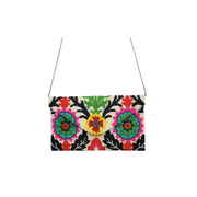 Beaded Art Pink Flower Clutch