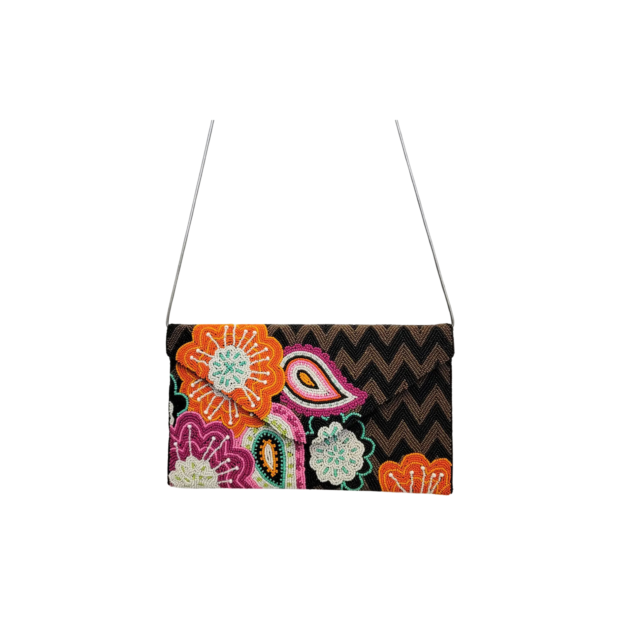 Beaded Art Zig Zag Paisley Clutch