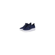 Tulip 4271 Platform Perforated Tennis Shoe -Dark Indigo Embroidery