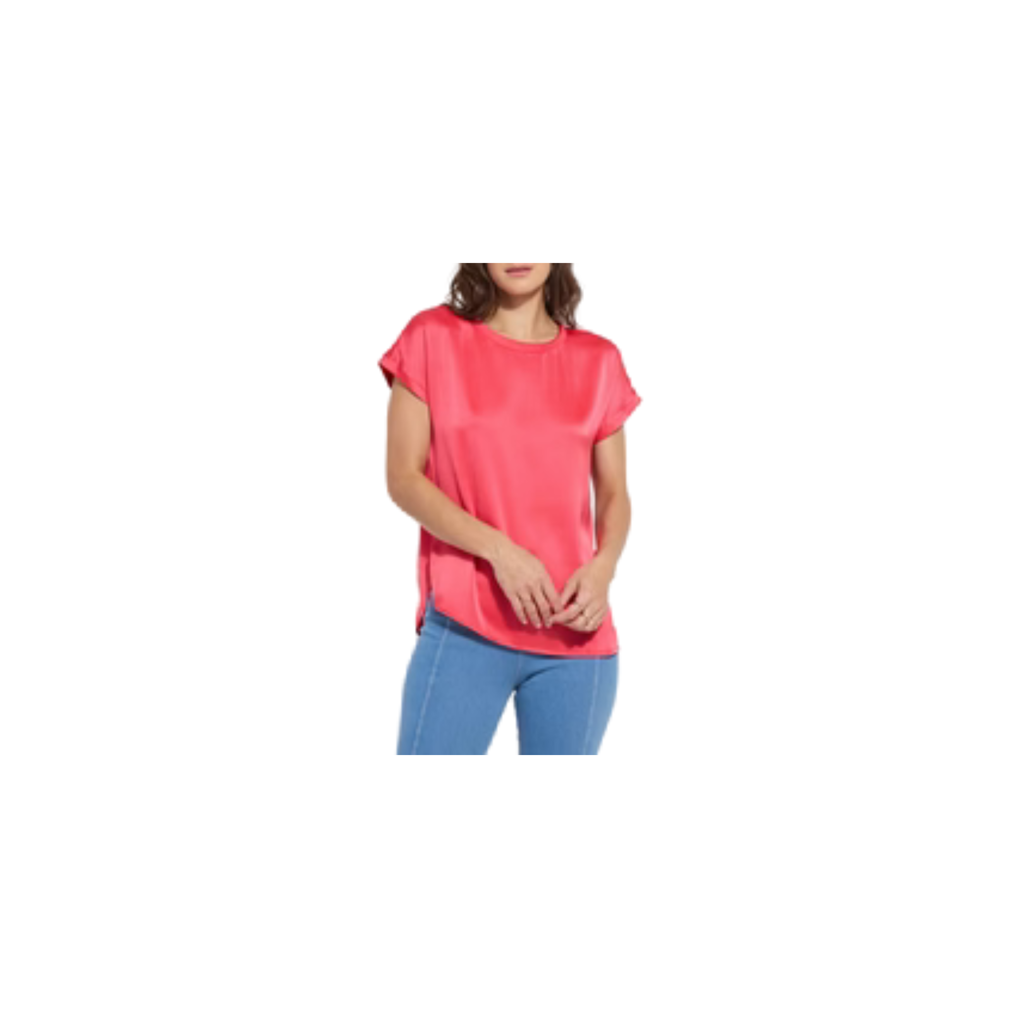 Miri Cap Sleeve Top-Coral Sunset