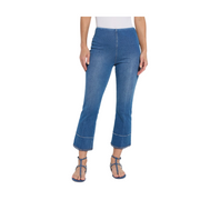 Lysse Dara Seamed Hem Crop Denim Pant-Mid Wash