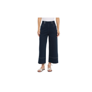 Dion Sailor Crop Palazzo Denim Pant-Indigo