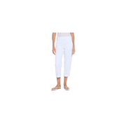Winslet Cuffed Barrel Crop Denim-White