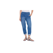 Winslet Cuffed Barrel Crop Denim-Mid Wash
