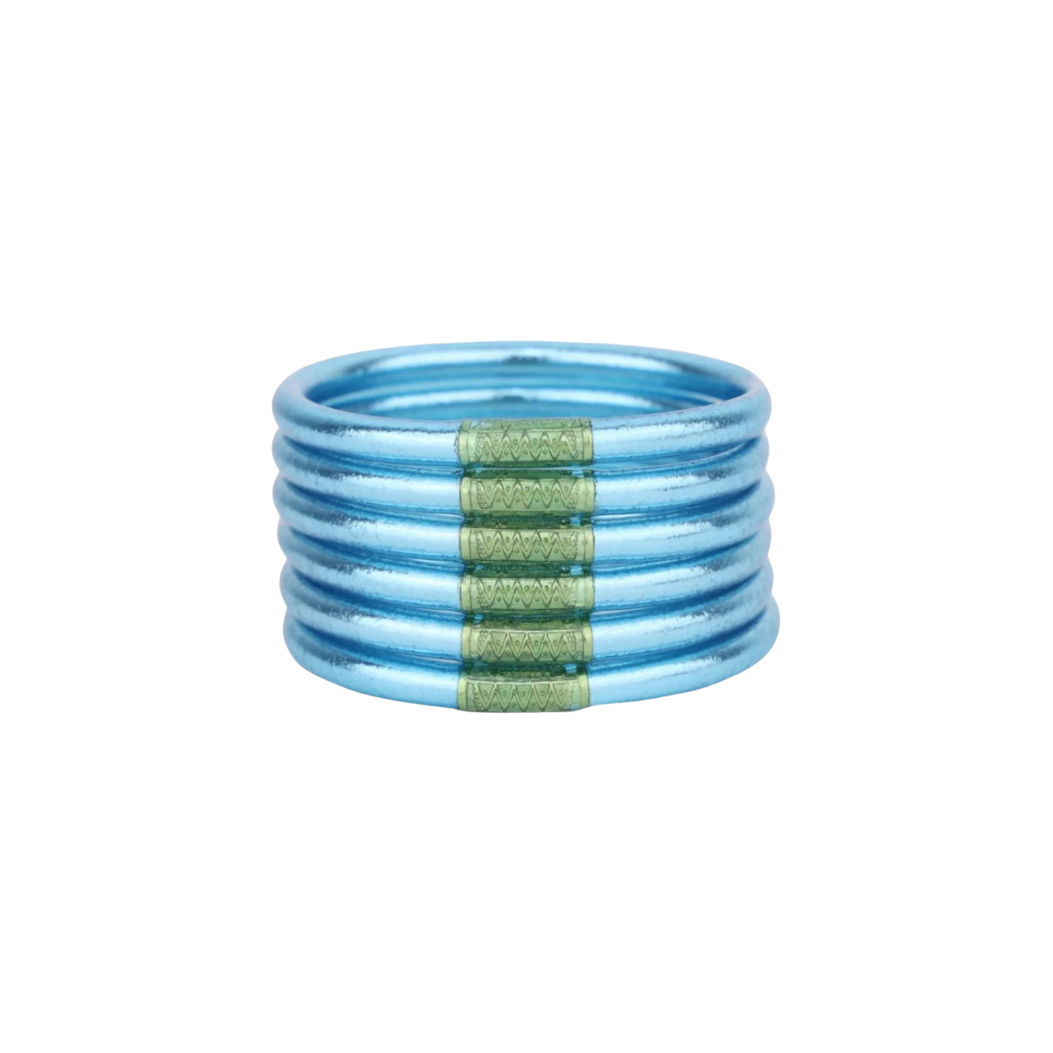 Budhagirl Azure All Weather Bangles Serenity Prayer (Set of 6) Large