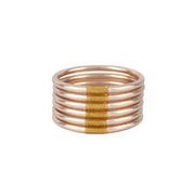 Budhagirl Champagne All Weather Bangles Serenity Prayer (Set of 6) Extra Large