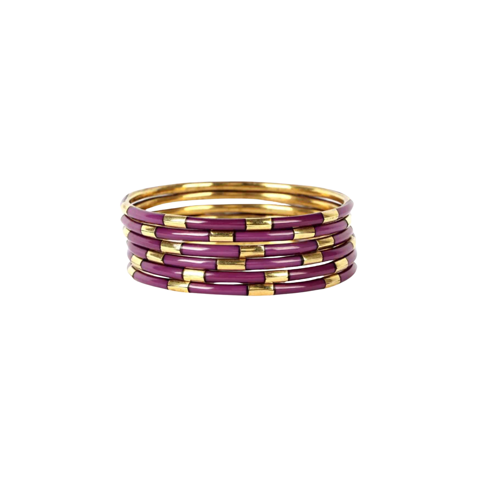 Budhagirl Amethyst Veda Bangles (Set of 6)