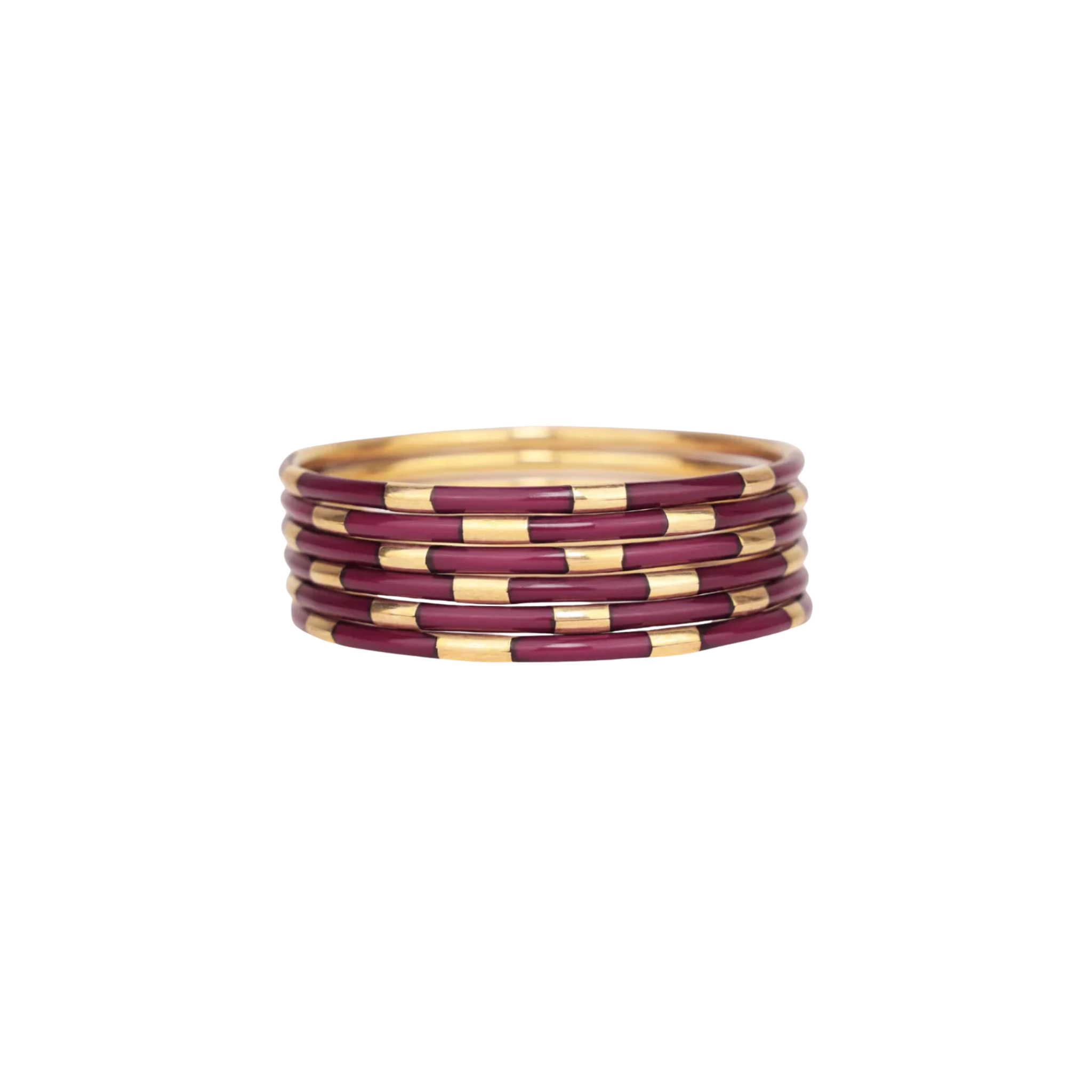 Budhagirl Maroon Veda Bangles (Set of 6)