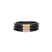 Budhagirl Black Three Kings All Weather Bangles (Set of 3) Large