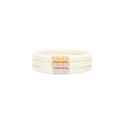 Budhagirl Ivory Three Kings All Weather Bangles (Set of 3) Large