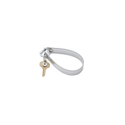 Wristlet Keychain-Silver Leather Loop