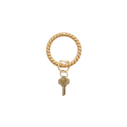 Silicone Big O Key Ring-Solid Gold Rush Braided