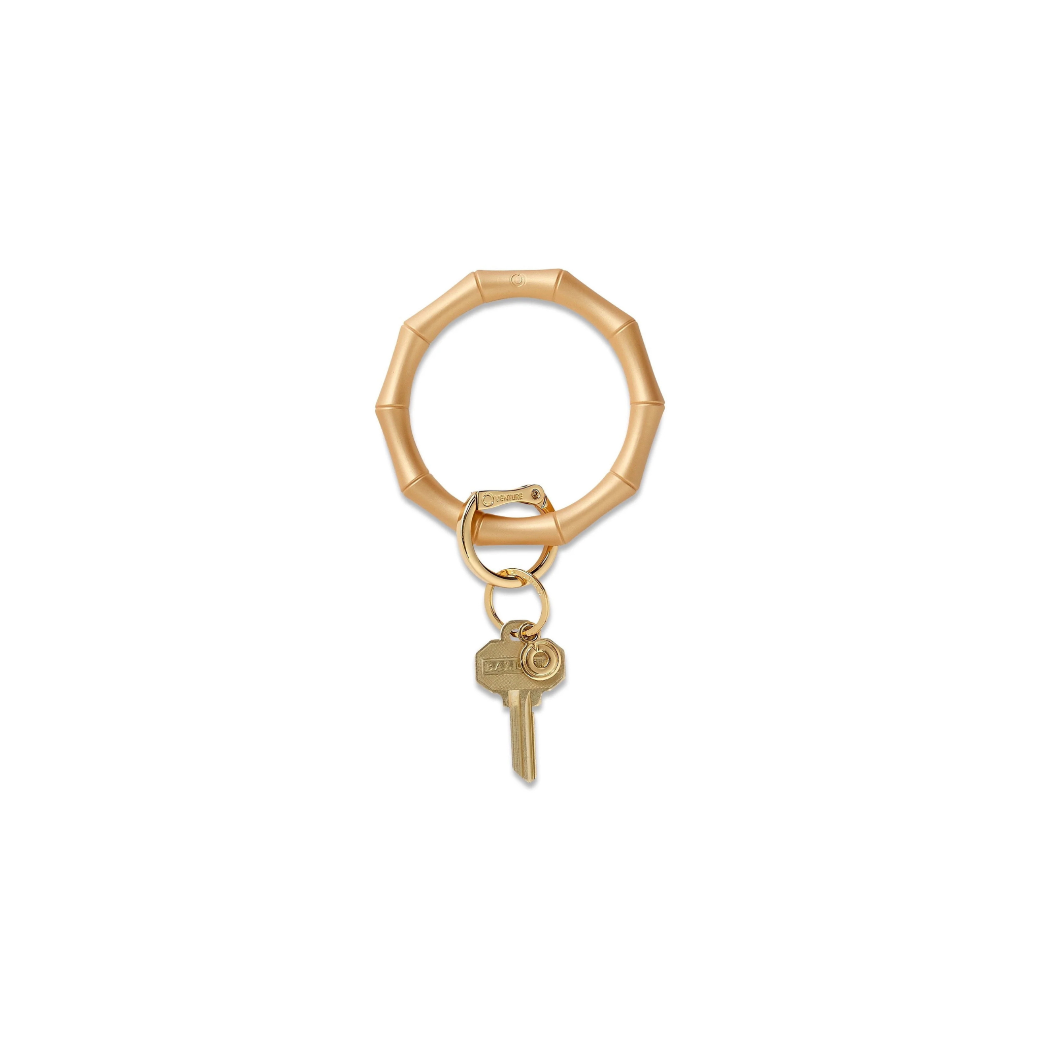 Silicone Big O Key Ring -Gold Rush Bamboo