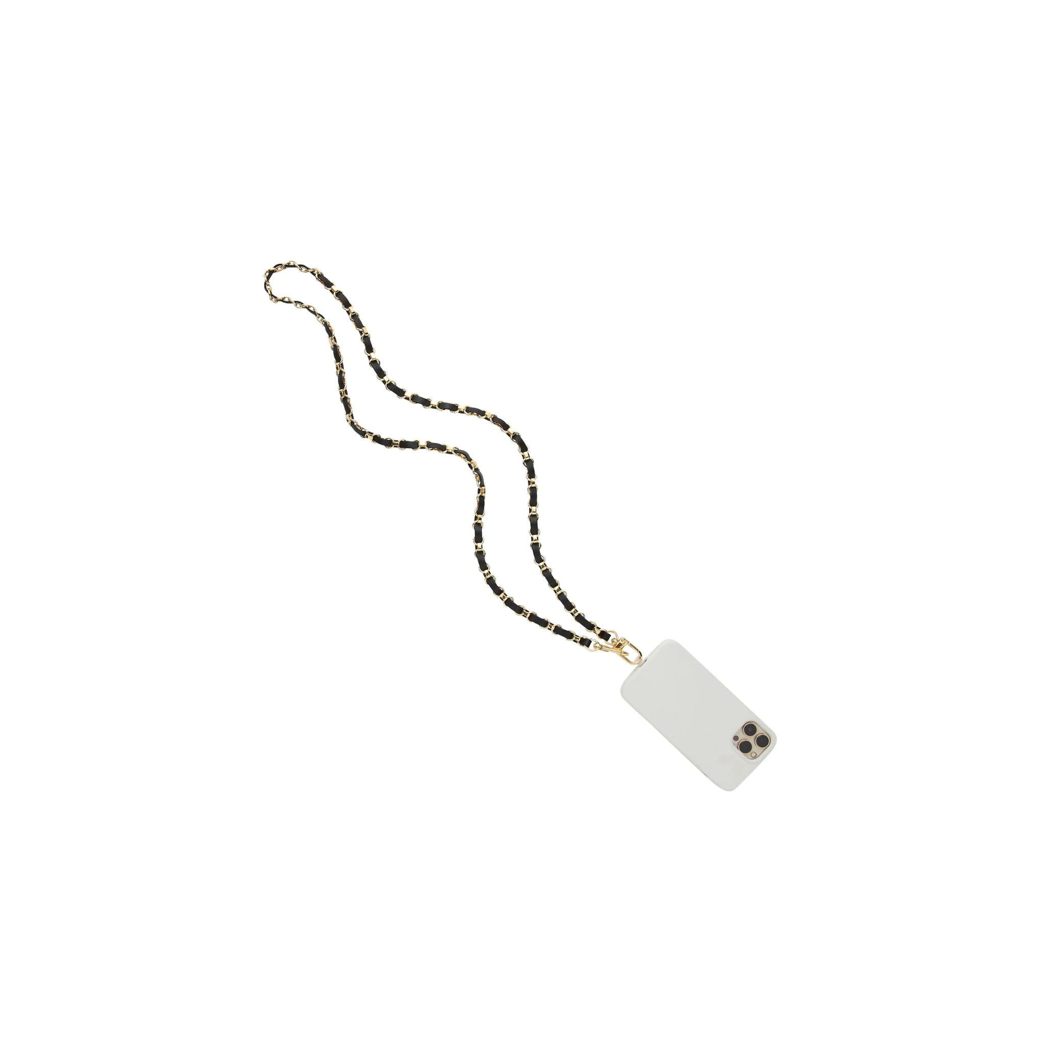 Phone Crossbody -Leather & Gold Crossbody Chain