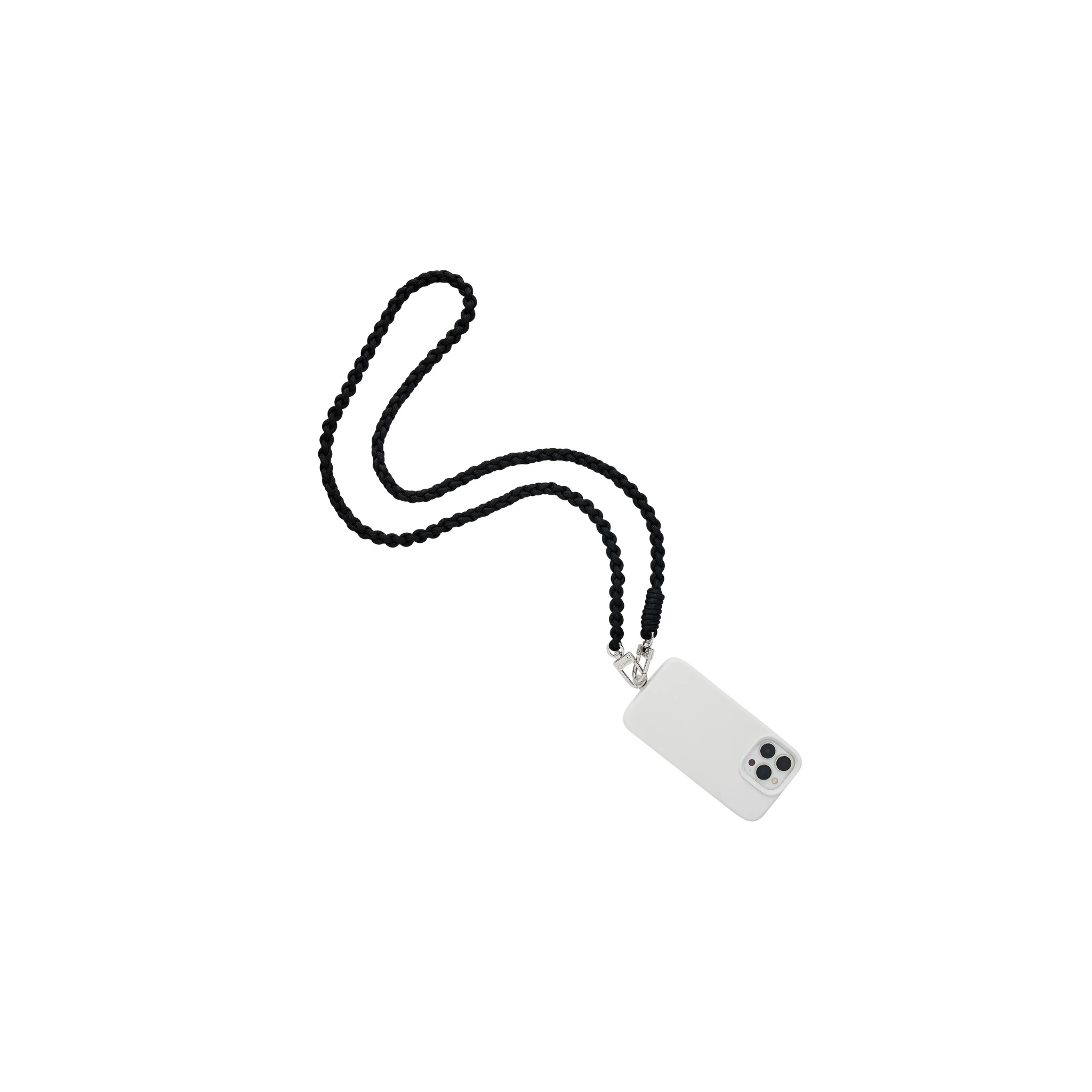 Phone Crossbody Strap - Black Braided