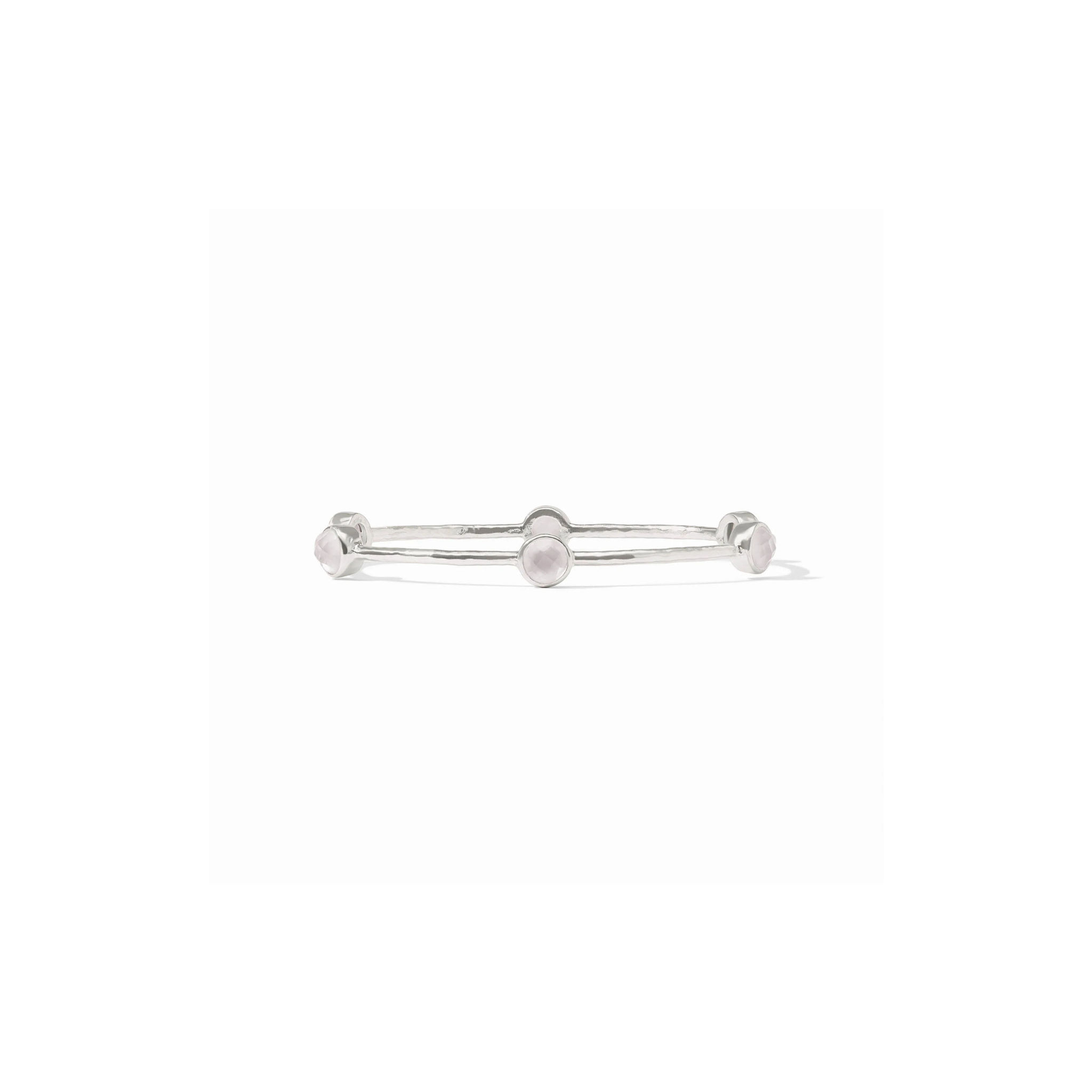 Milano Luxe Bangle-Iridescent Clear Crystal/Silver